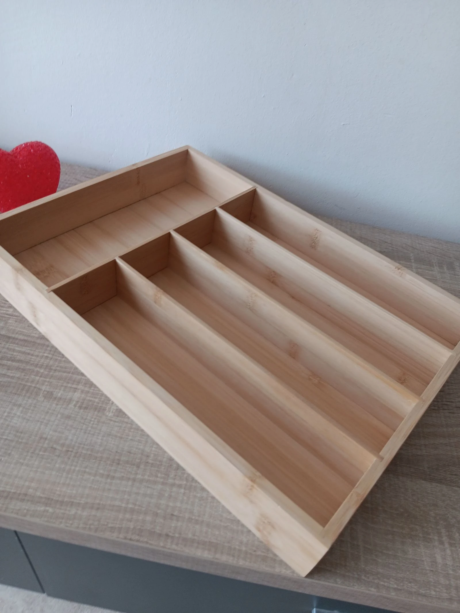 Organizador nuevo para cubiertos, de madera medidas: 35.5cmx 25.5x 5 cm – photo 2